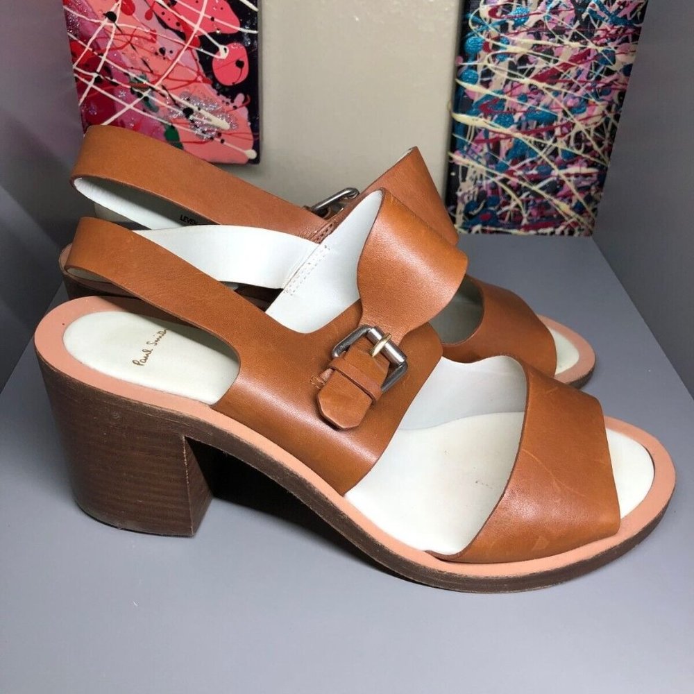PAUL SMITH - "LEVEN" - WOMENS LEATHER SANDAL - USW SIZE: 9.5 (40)